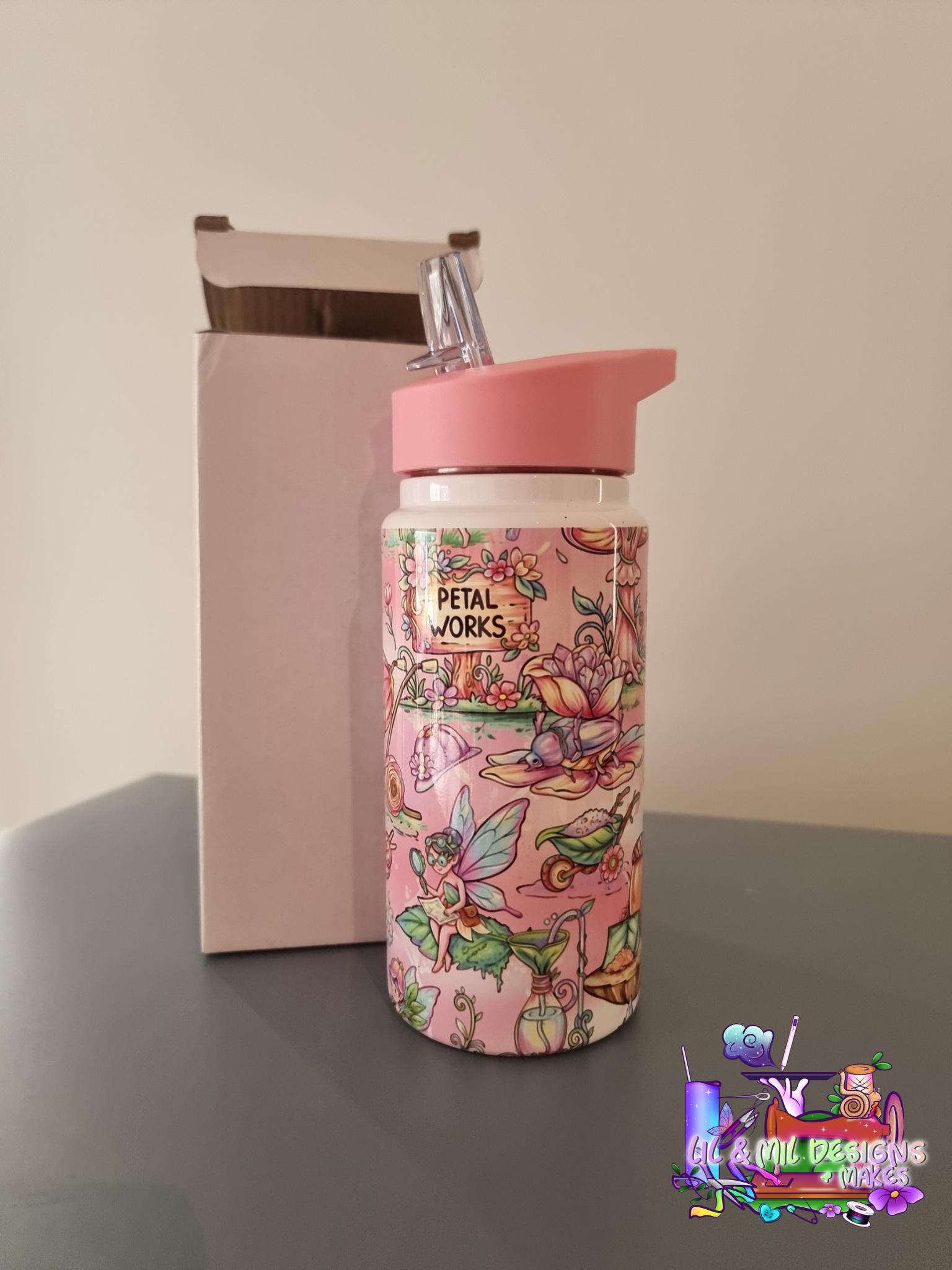 Sublimination Kids Bottle 14oz Handdrawn Artwork