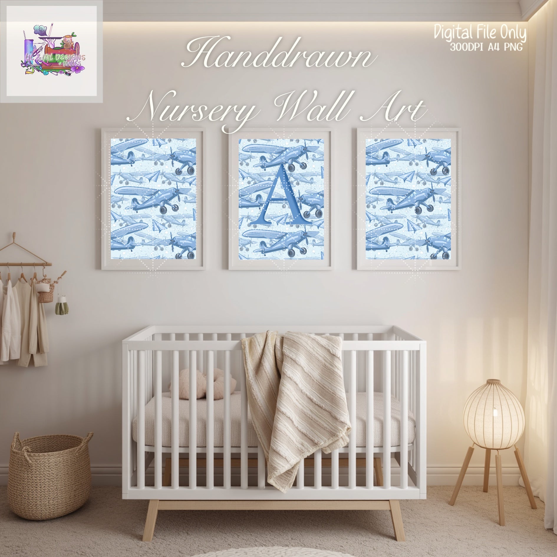 Digital Wall Art (Download Only) AeroPlanes & Paper Planes