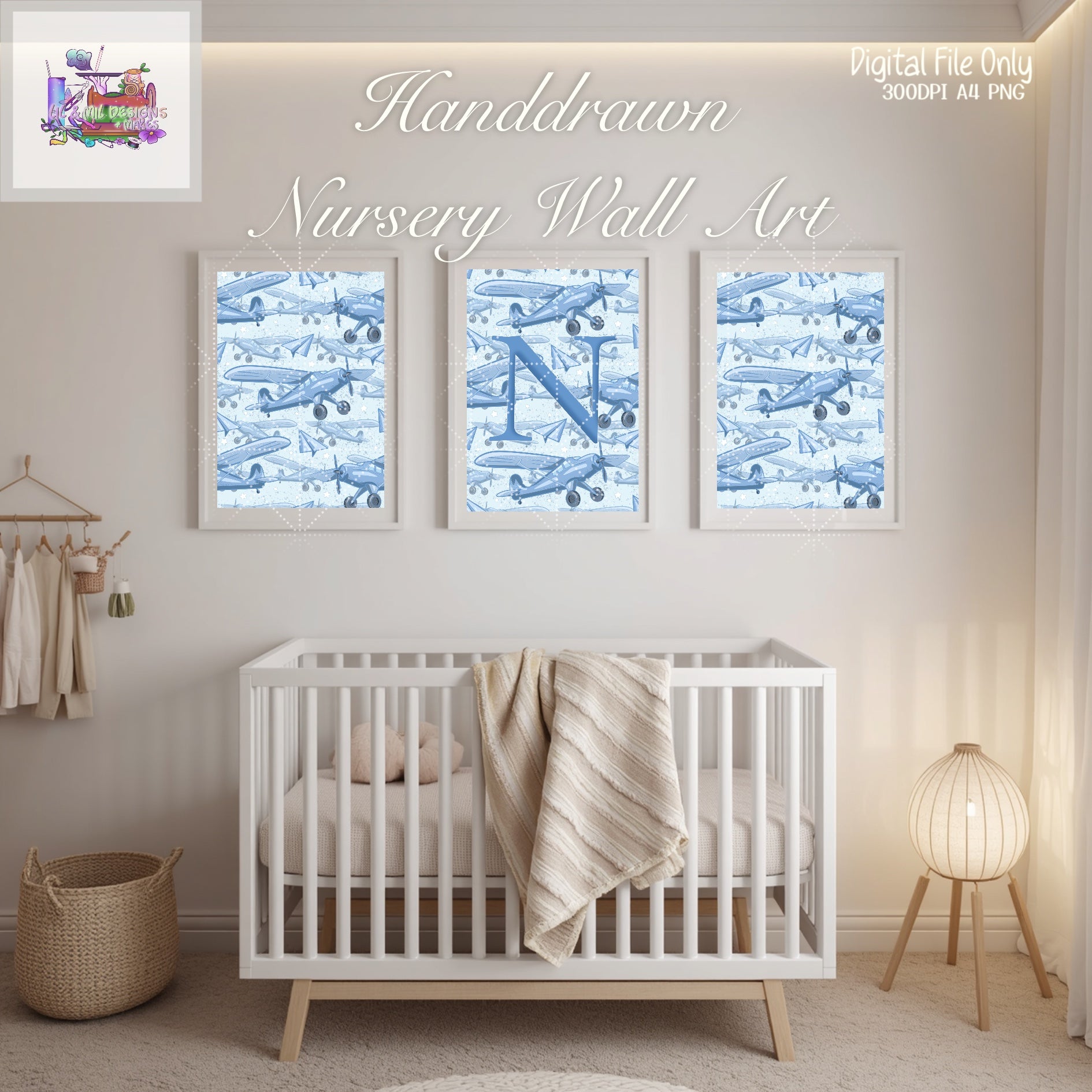 Digital Wall Art (Download Only) AeroPlanes & Paper Planes