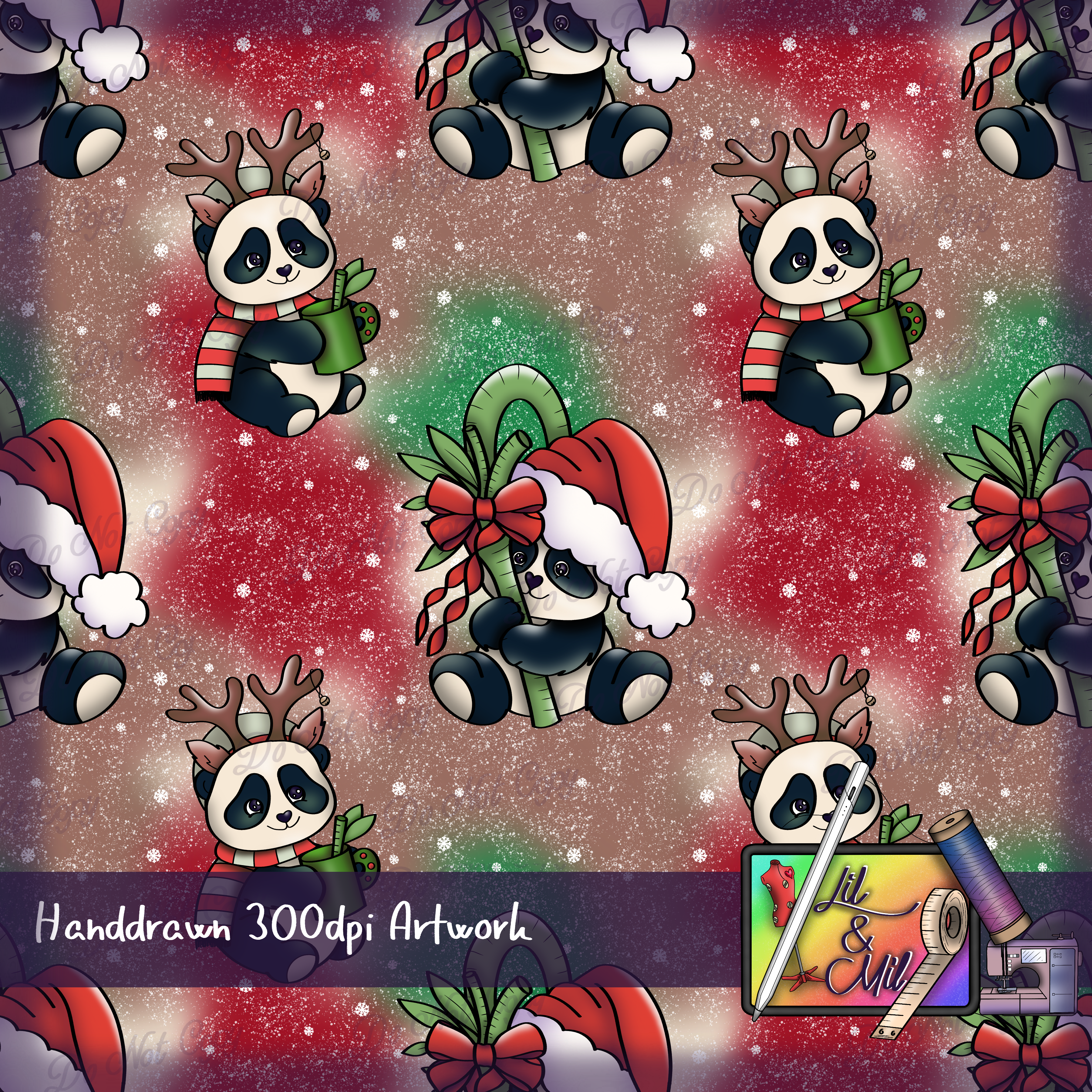Christmas Pandas