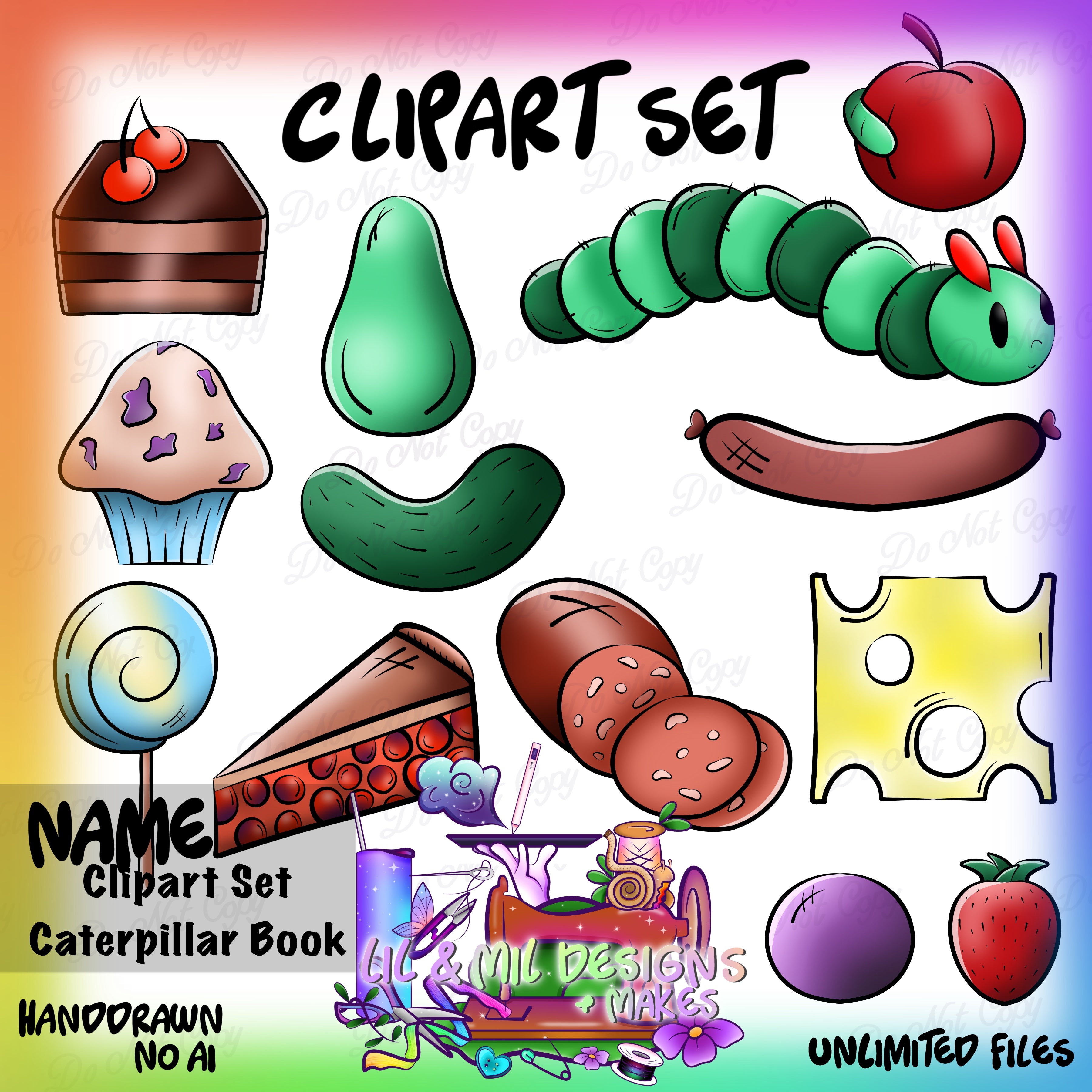 Caterpillar Book (Clipart Set)