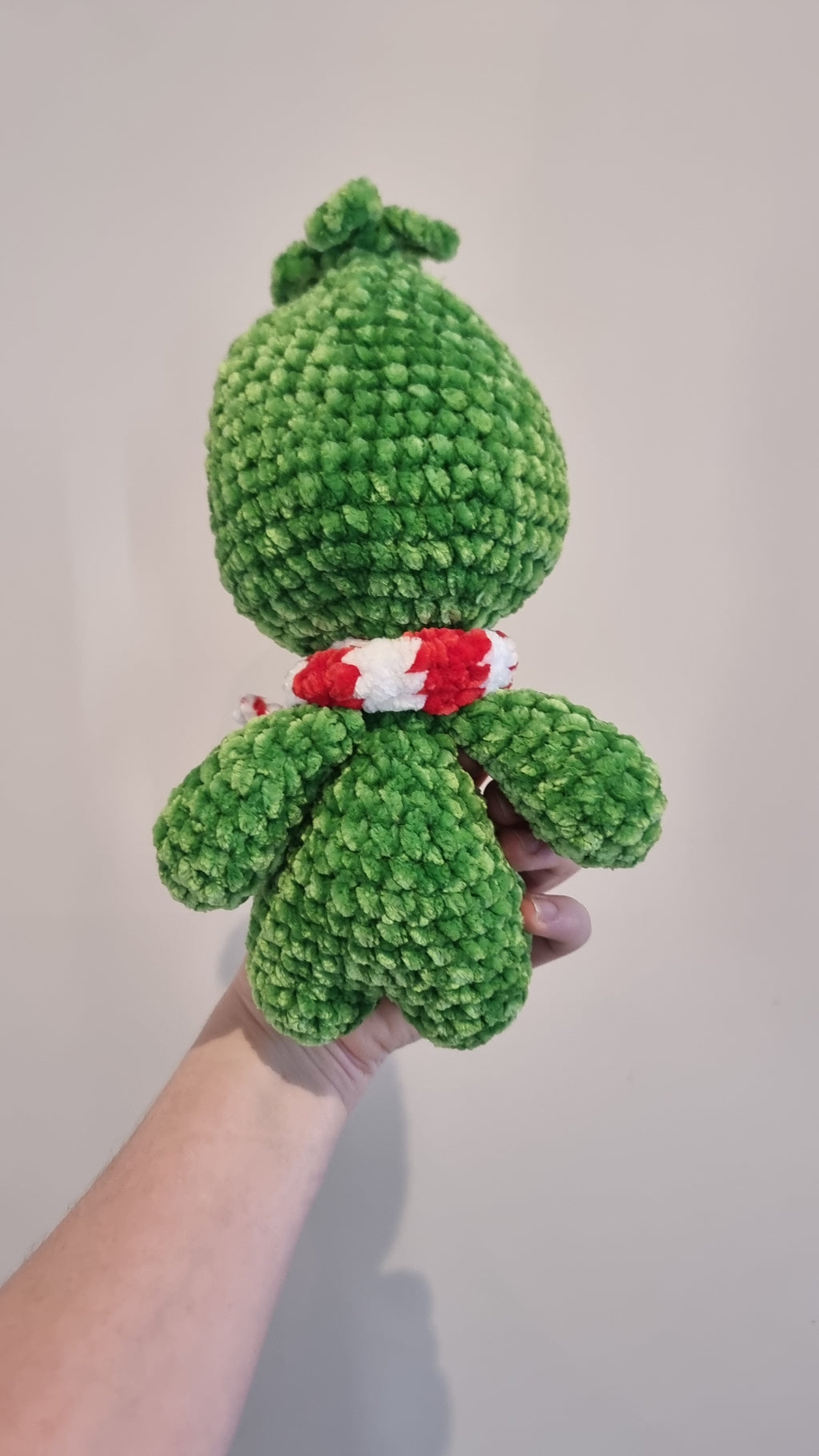 Handmade Crochet Green Man Snuggler