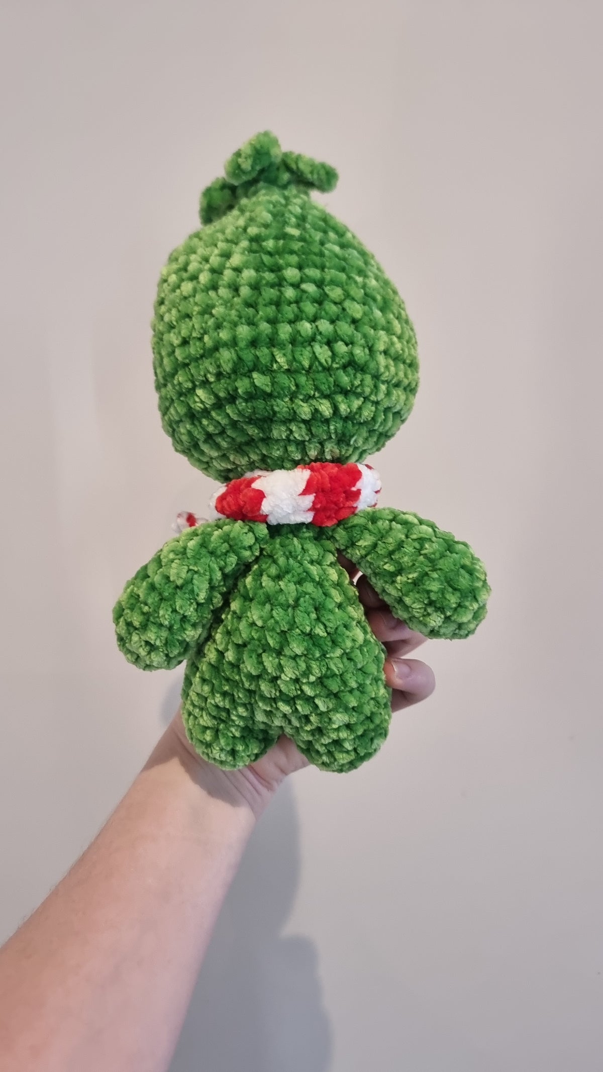 Handmade Crochet Green Man Snuggler