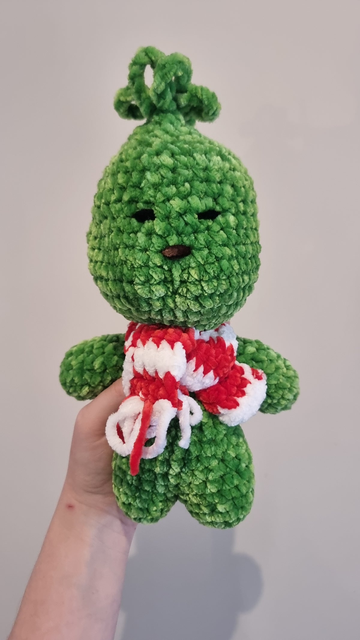 Handmade Crochet Green Man Snuggler
