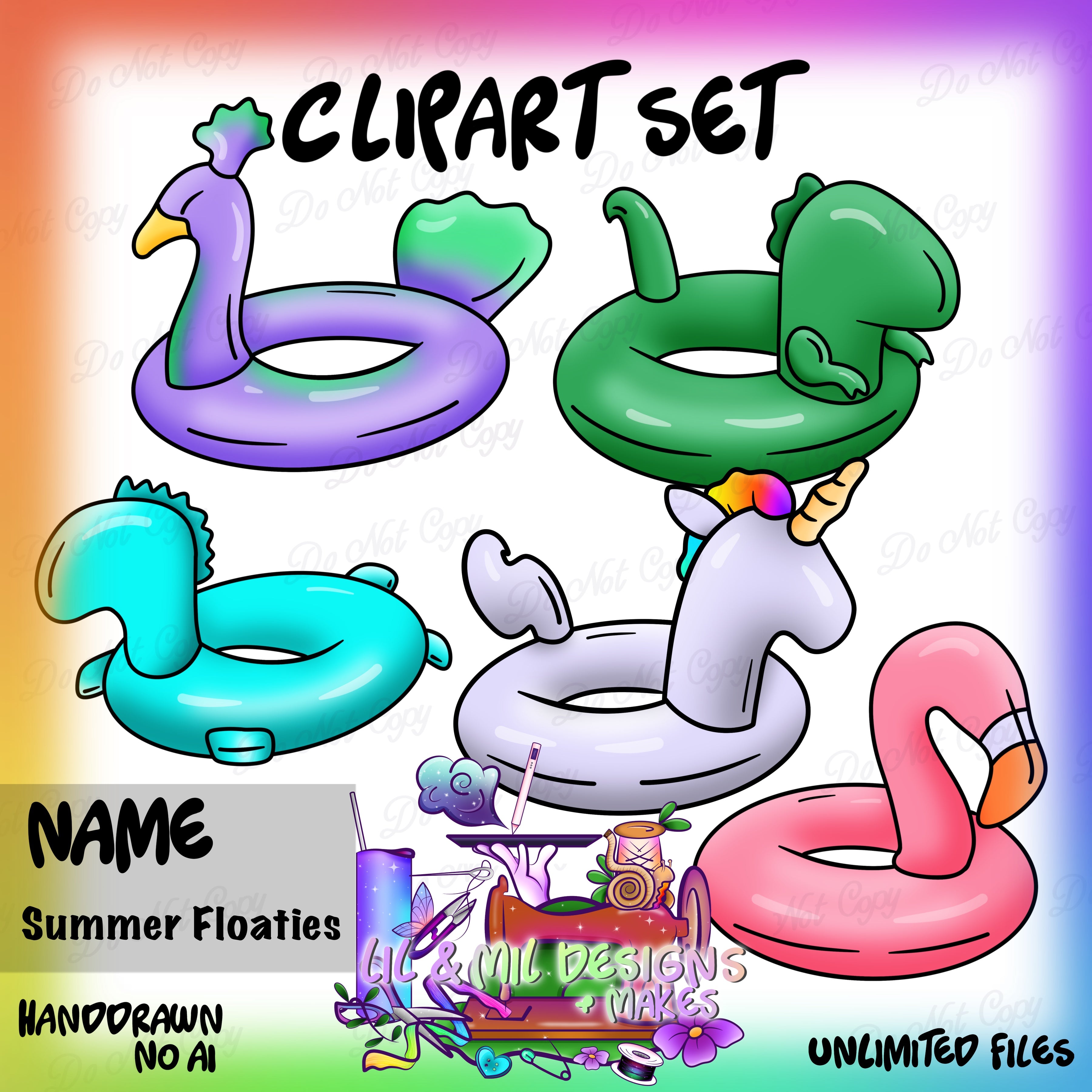 Summer Floaties (Clipart Set)
