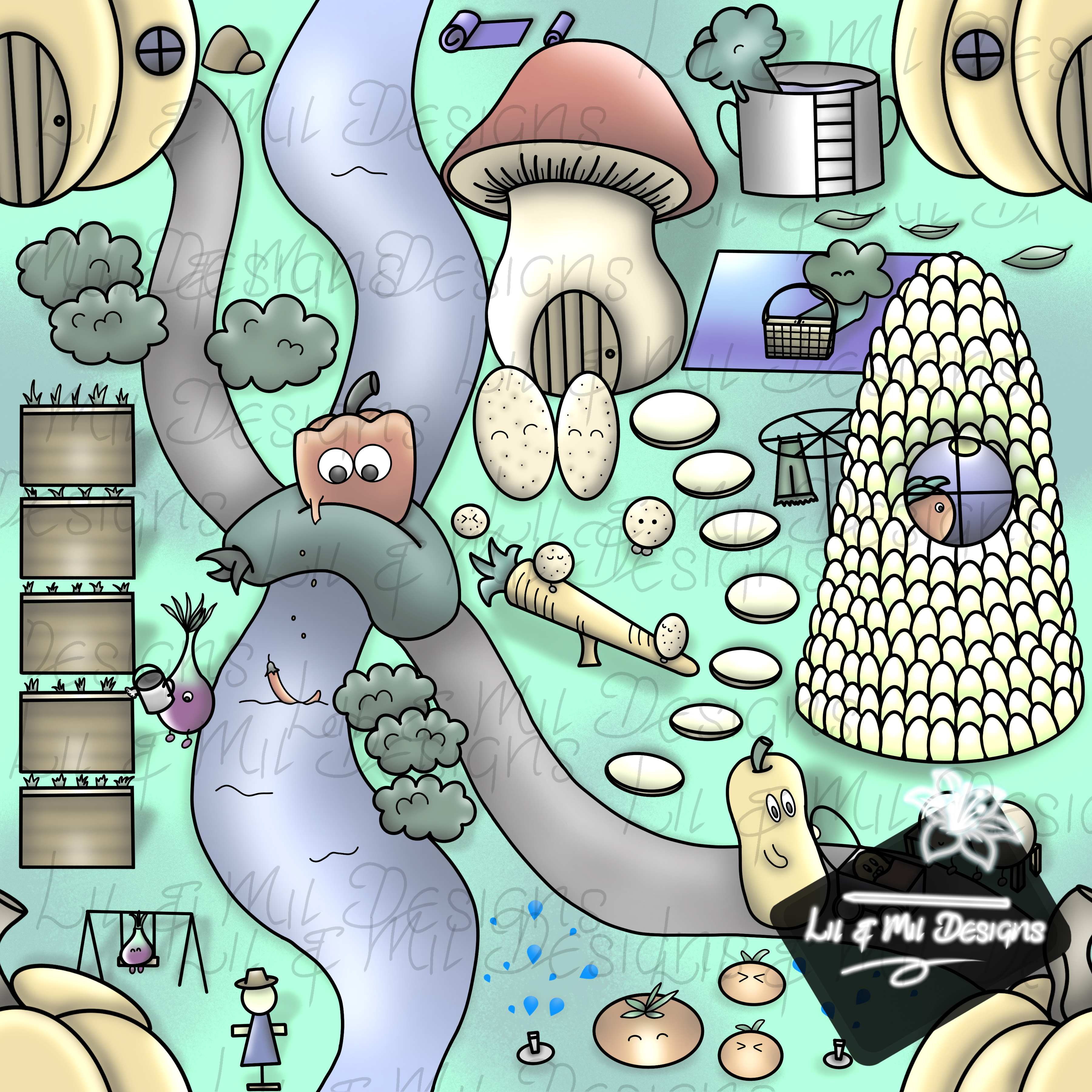 Hextober Vegetables - Veggie Village