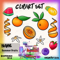Summer Fruits (Clipart Set)