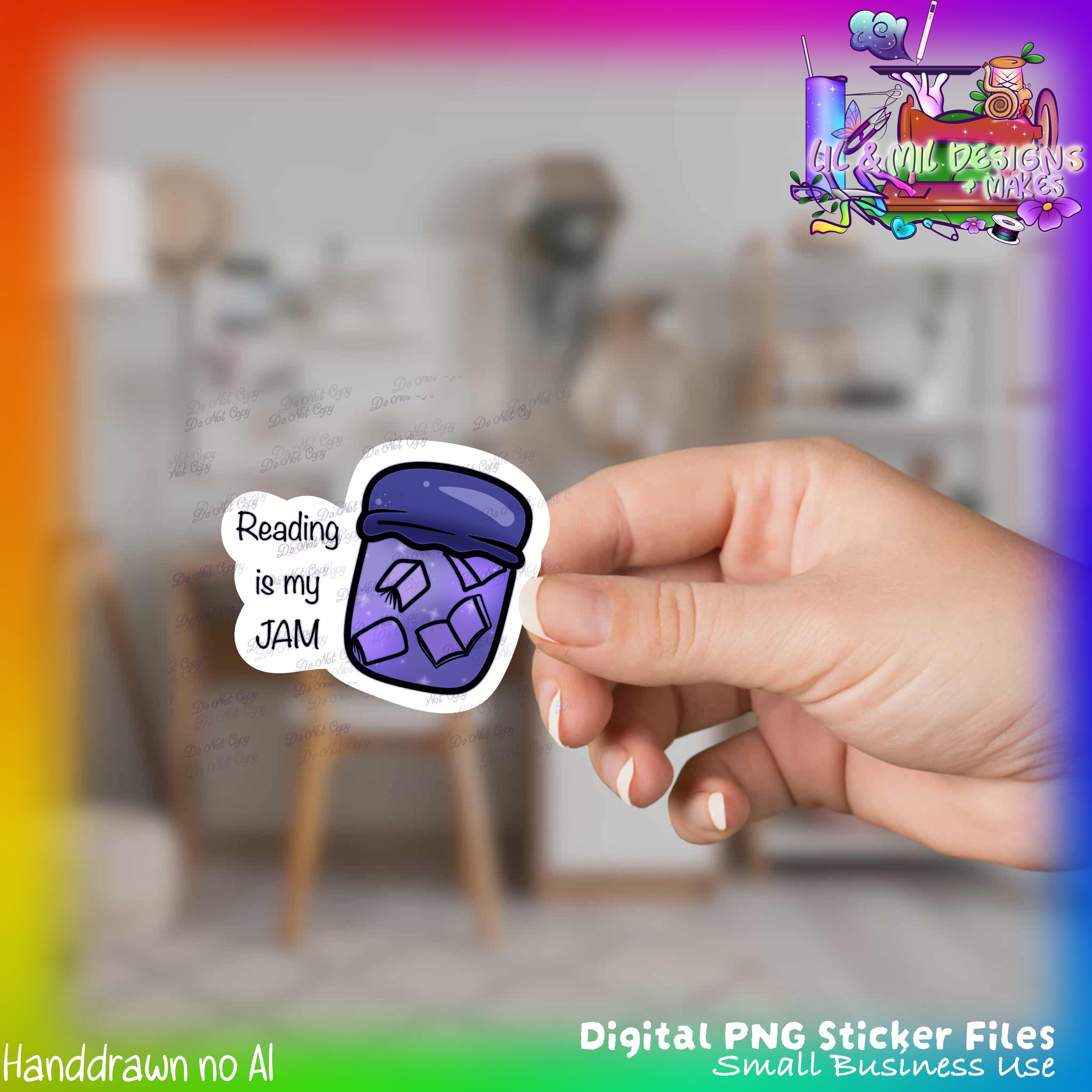 Sticker PNG File (Bookish)