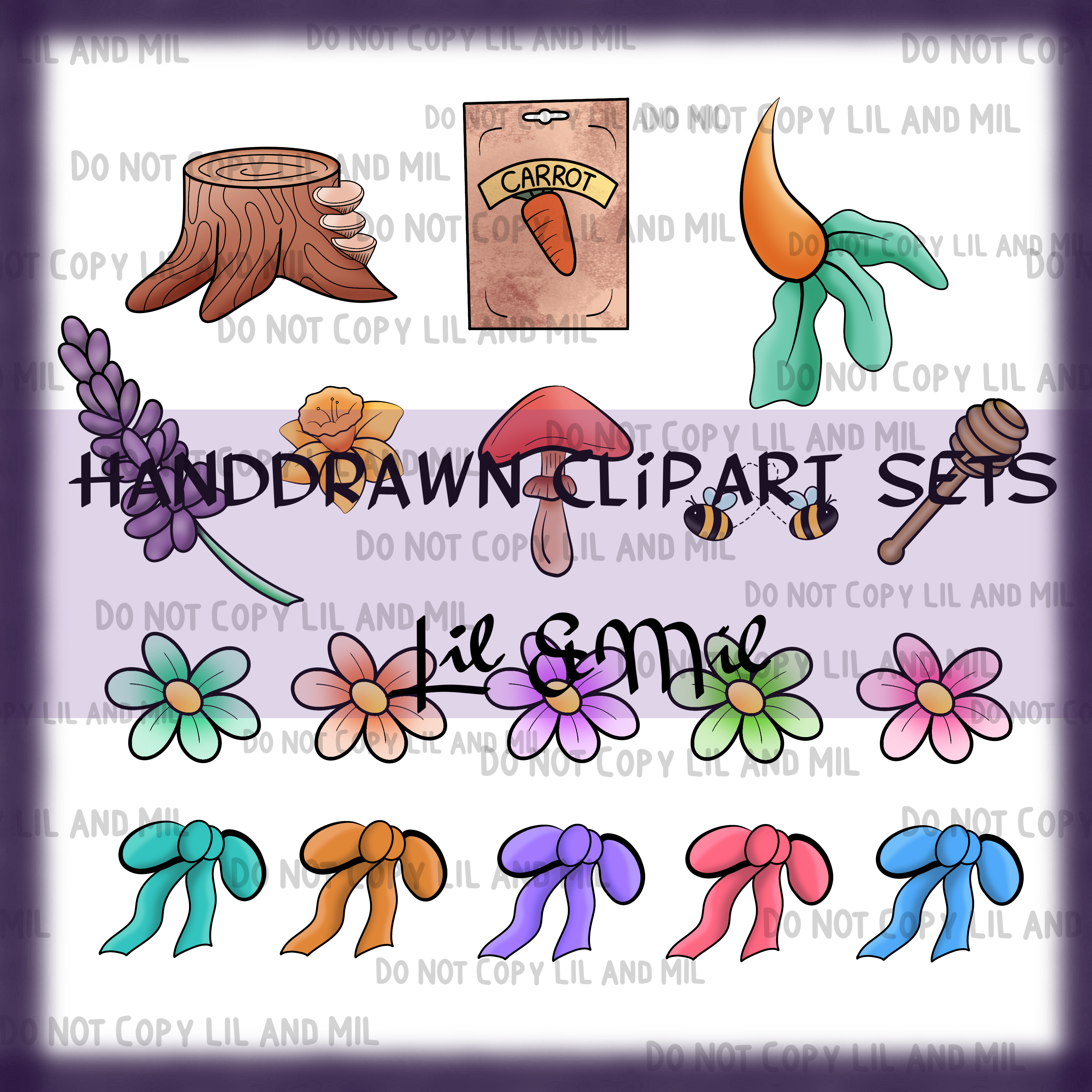 Spring Time Filler Clipart Set