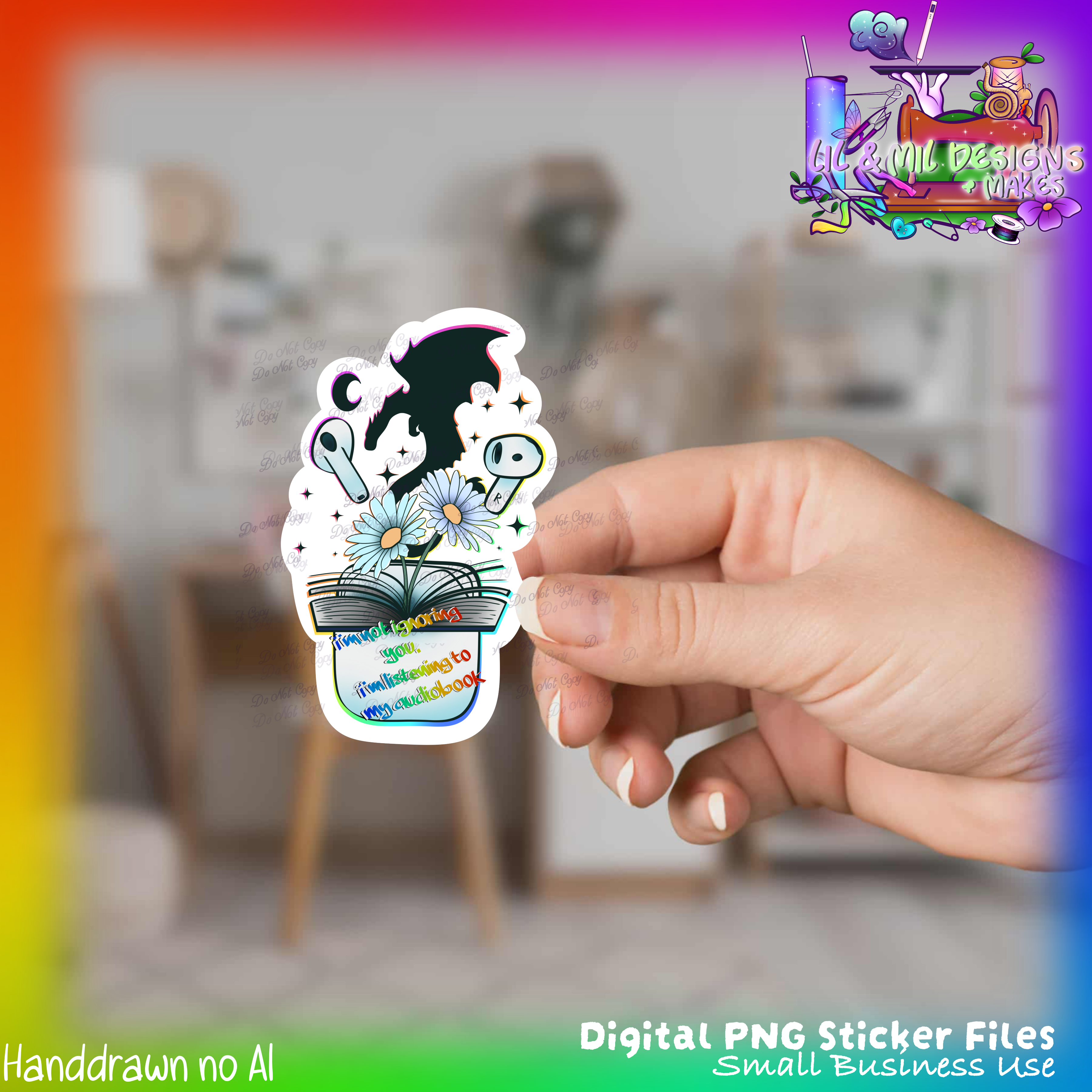 Sticker PNG File (Bookish)