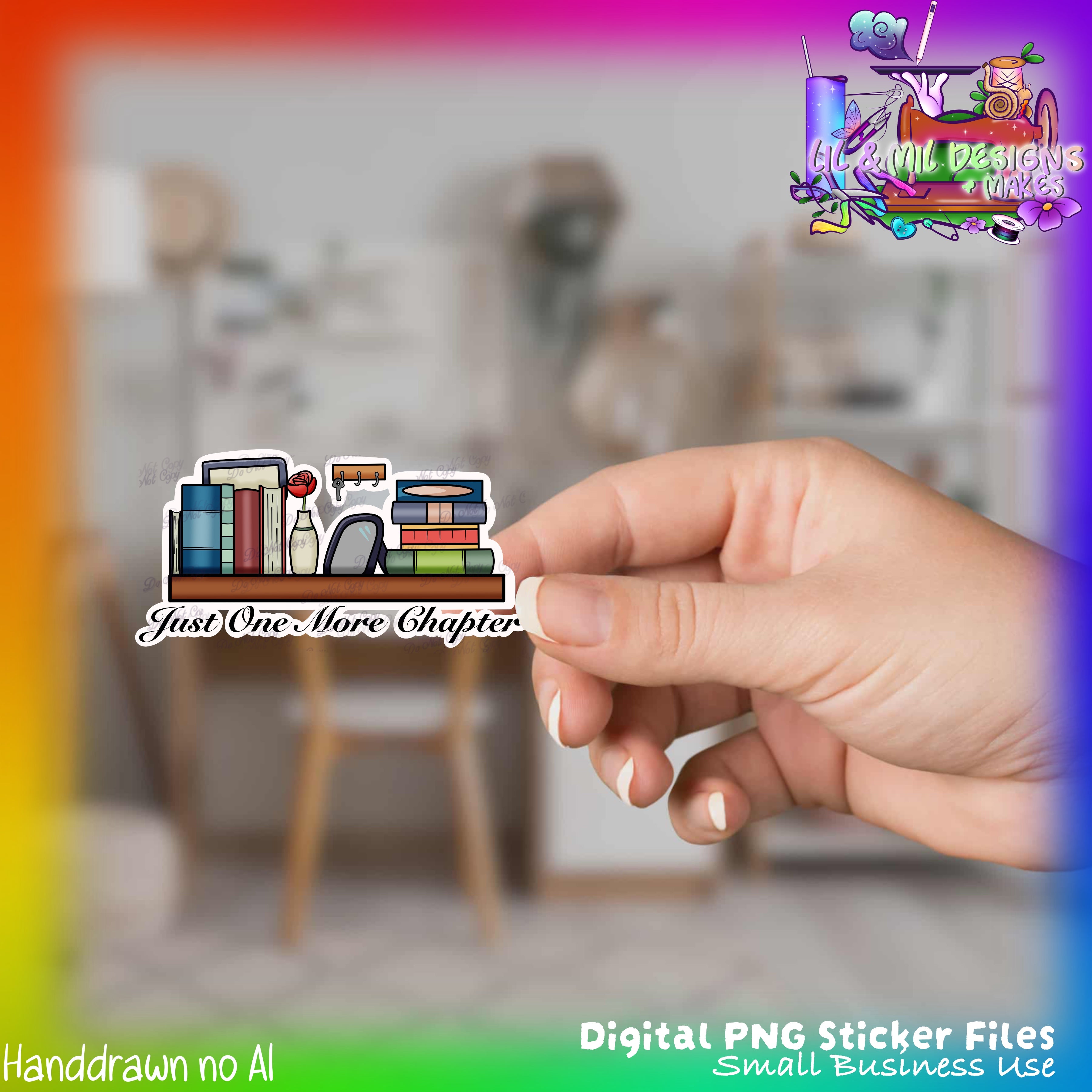 Sticker PNG File (Bookish)