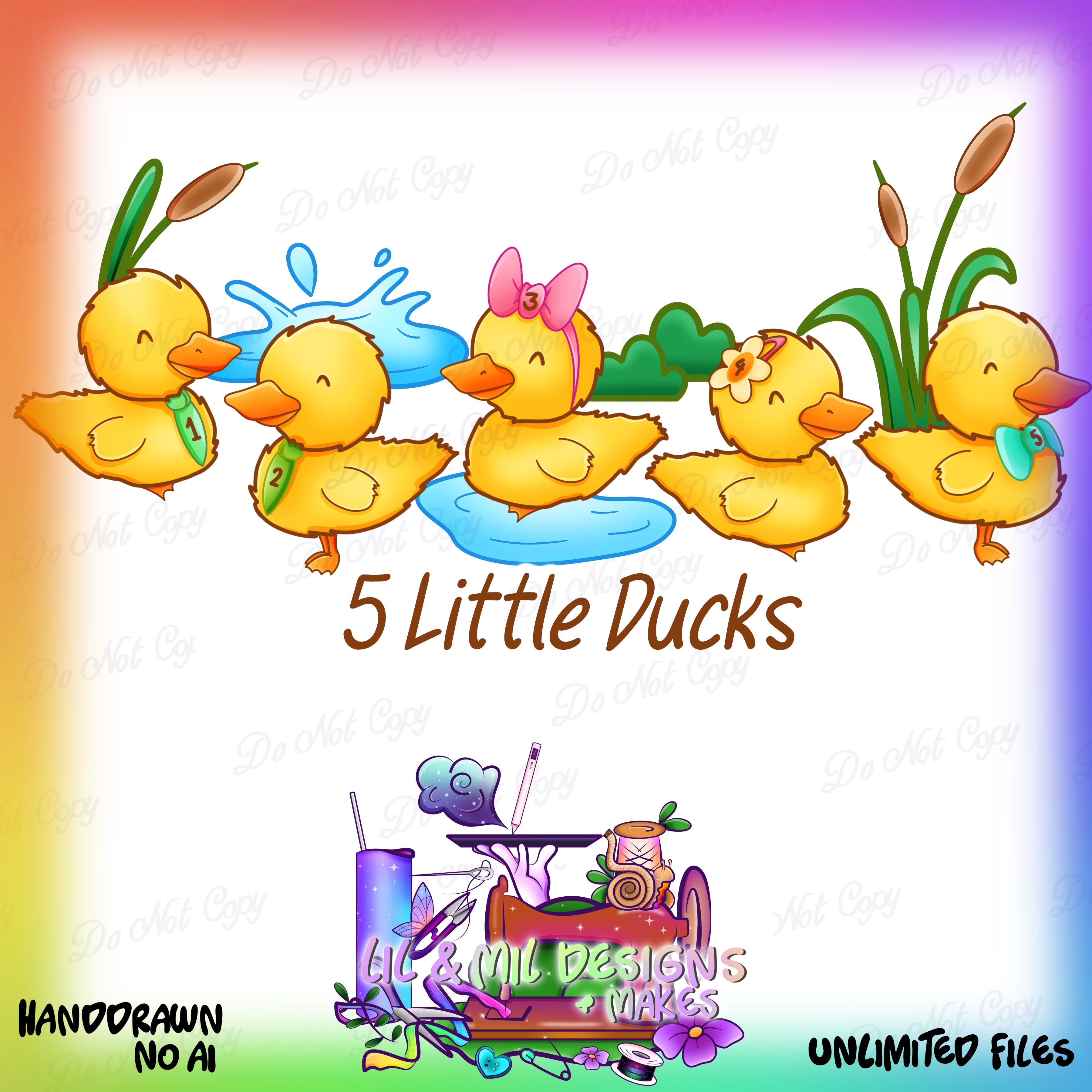 Nursery Rhyme Collab - 5 Little Ducks (Unlimited files) + FREEBIE