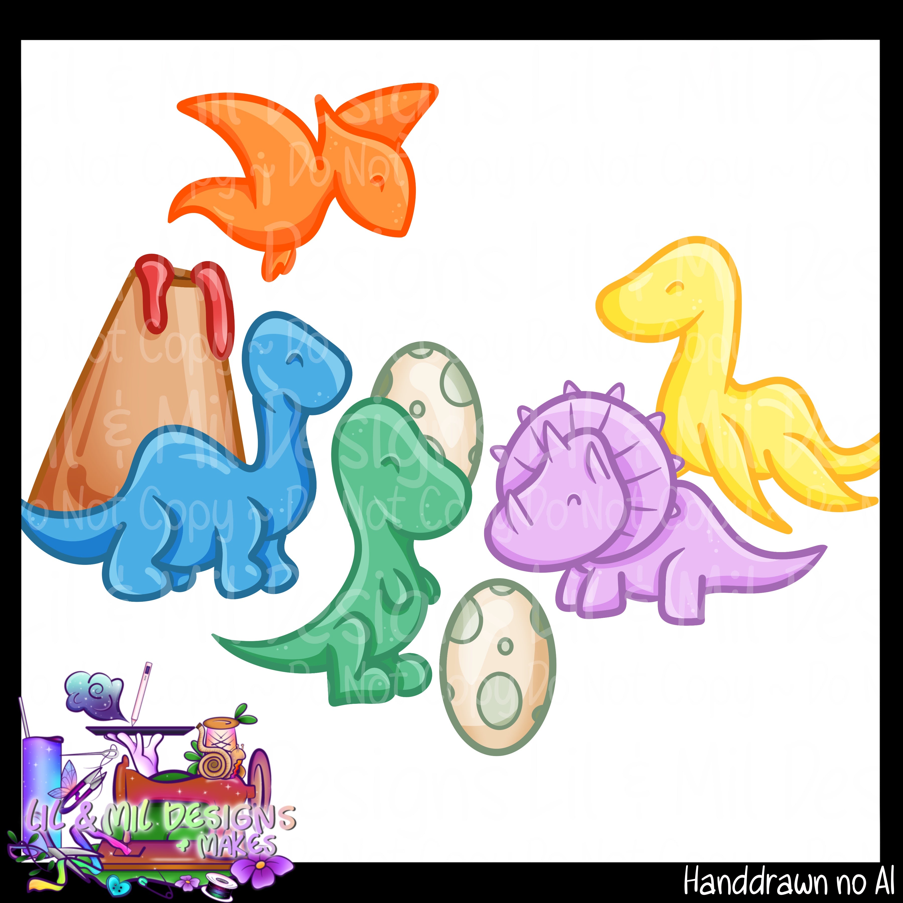 Cute Retro Dinos