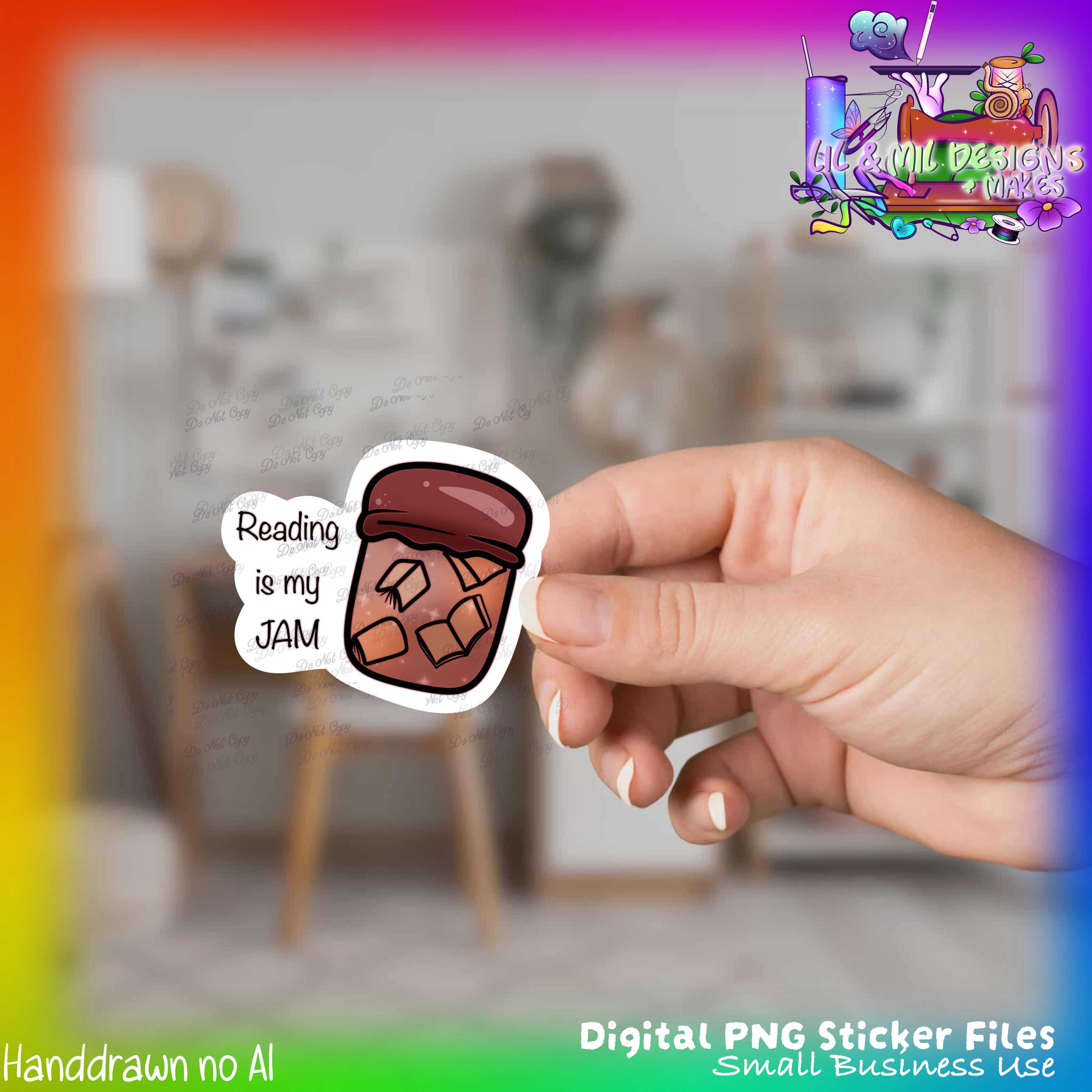 Sticker PNG File (Bookish)