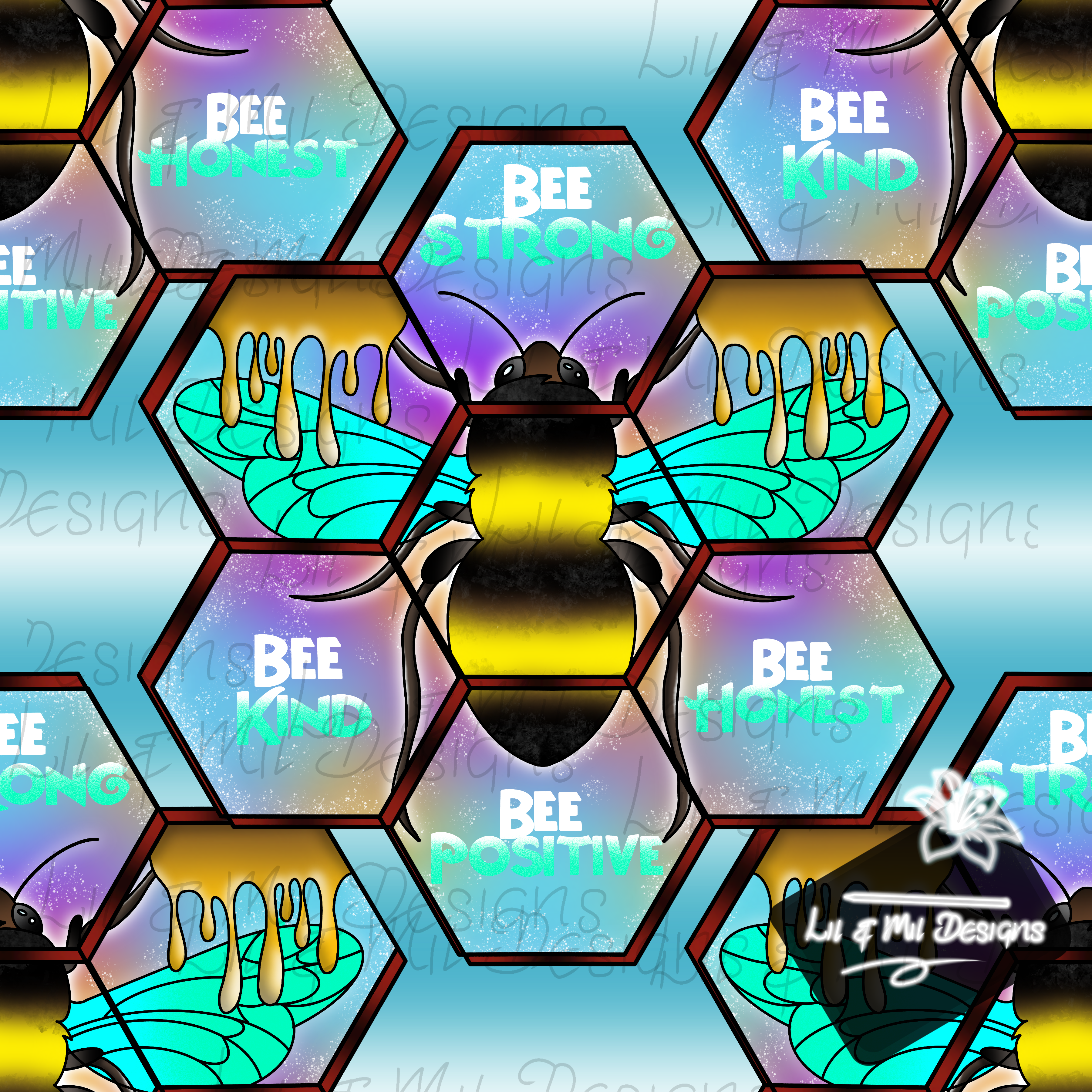 Hextober Honeycomb Bee Strong