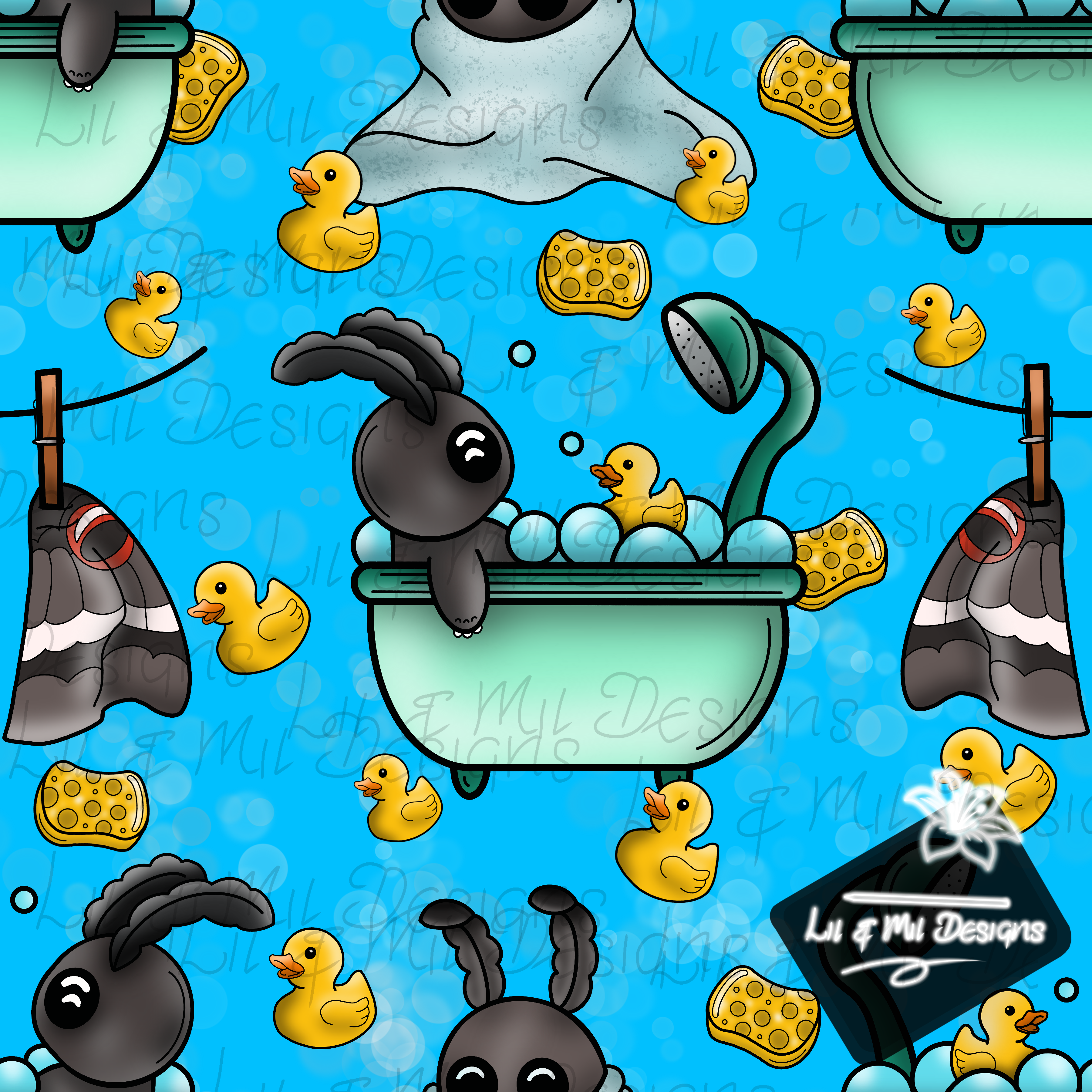 Hextober Cryptids. Splish Splash Mothman Bath