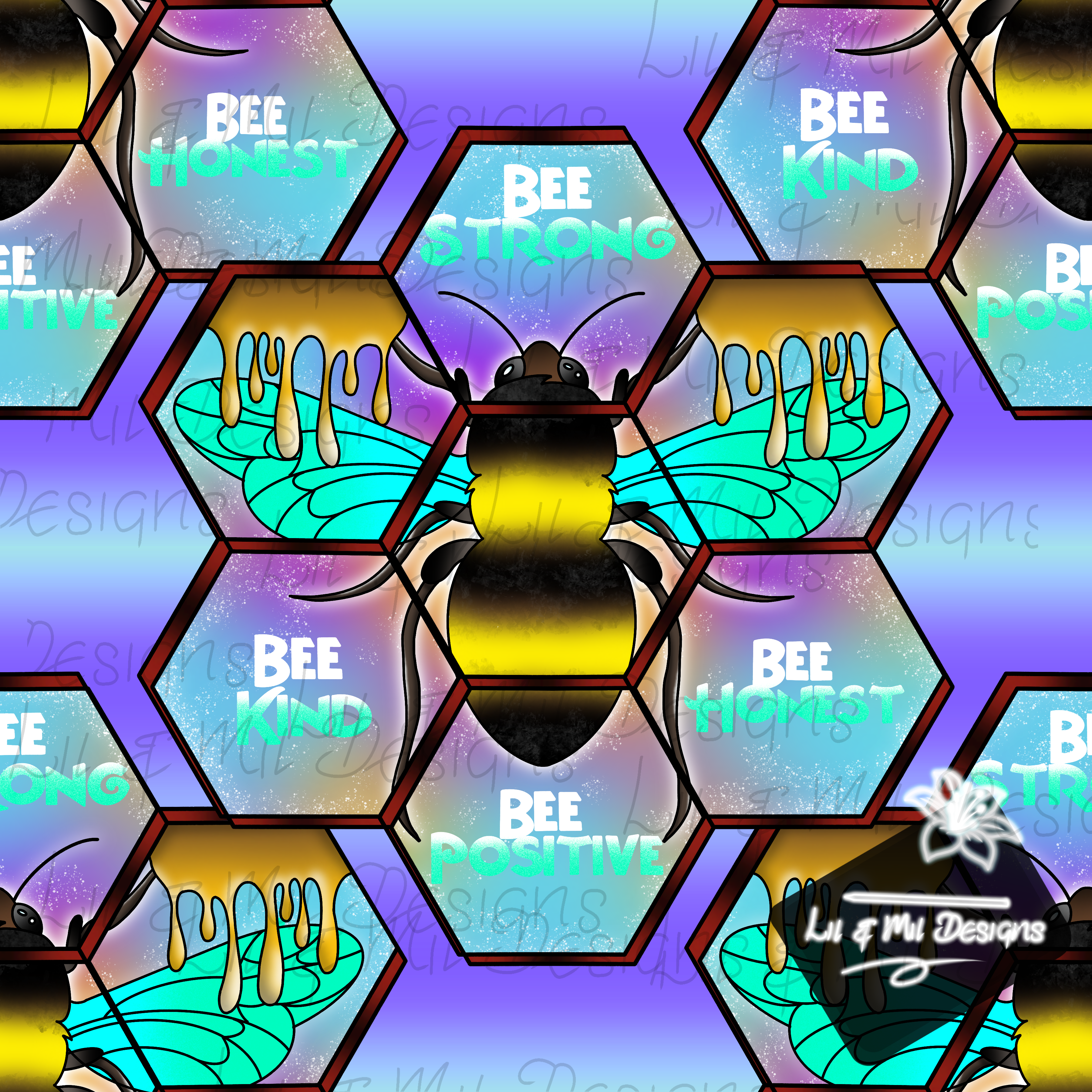 Hextober Honeycomb Bee Strong