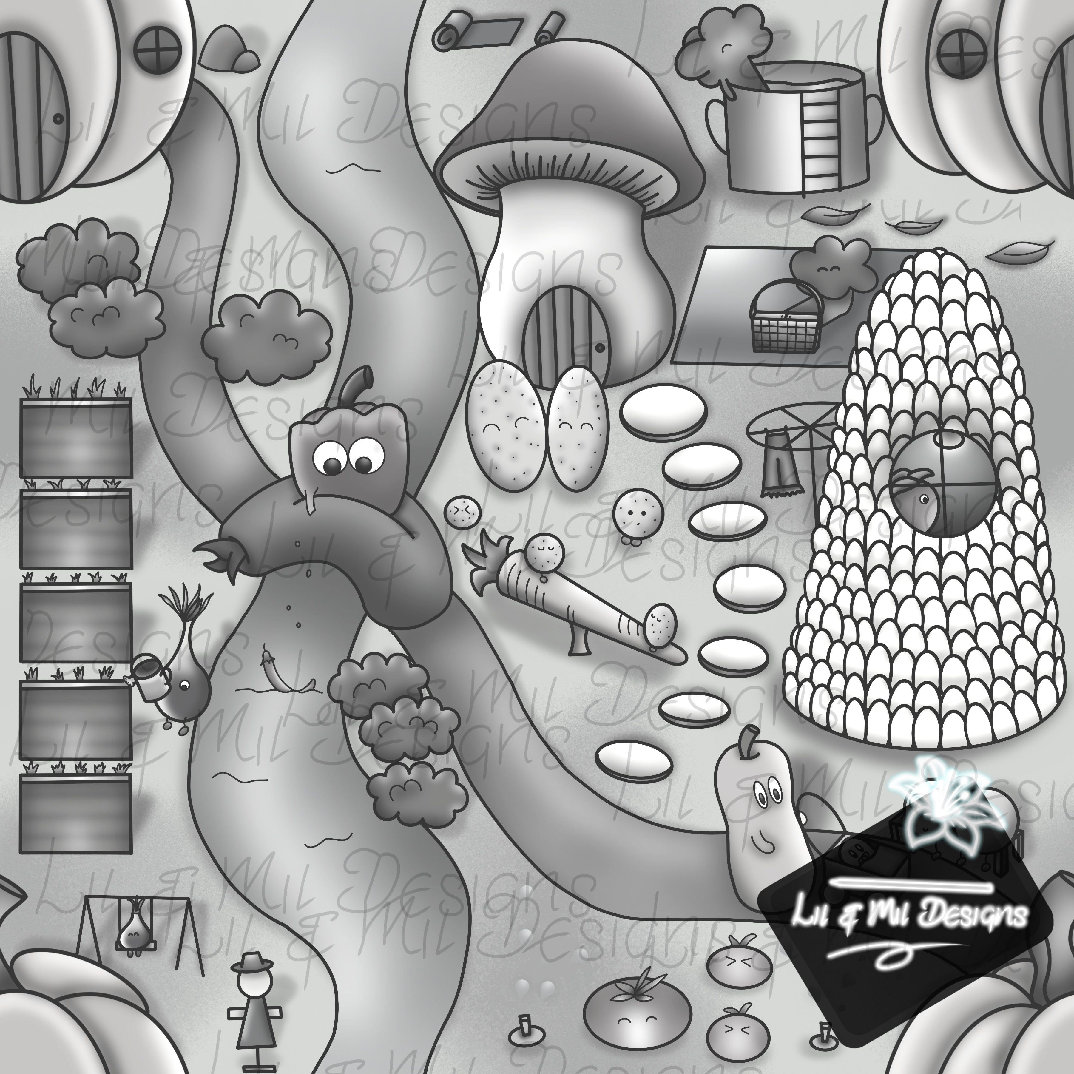 Hextober Vegetables - Veggie Village