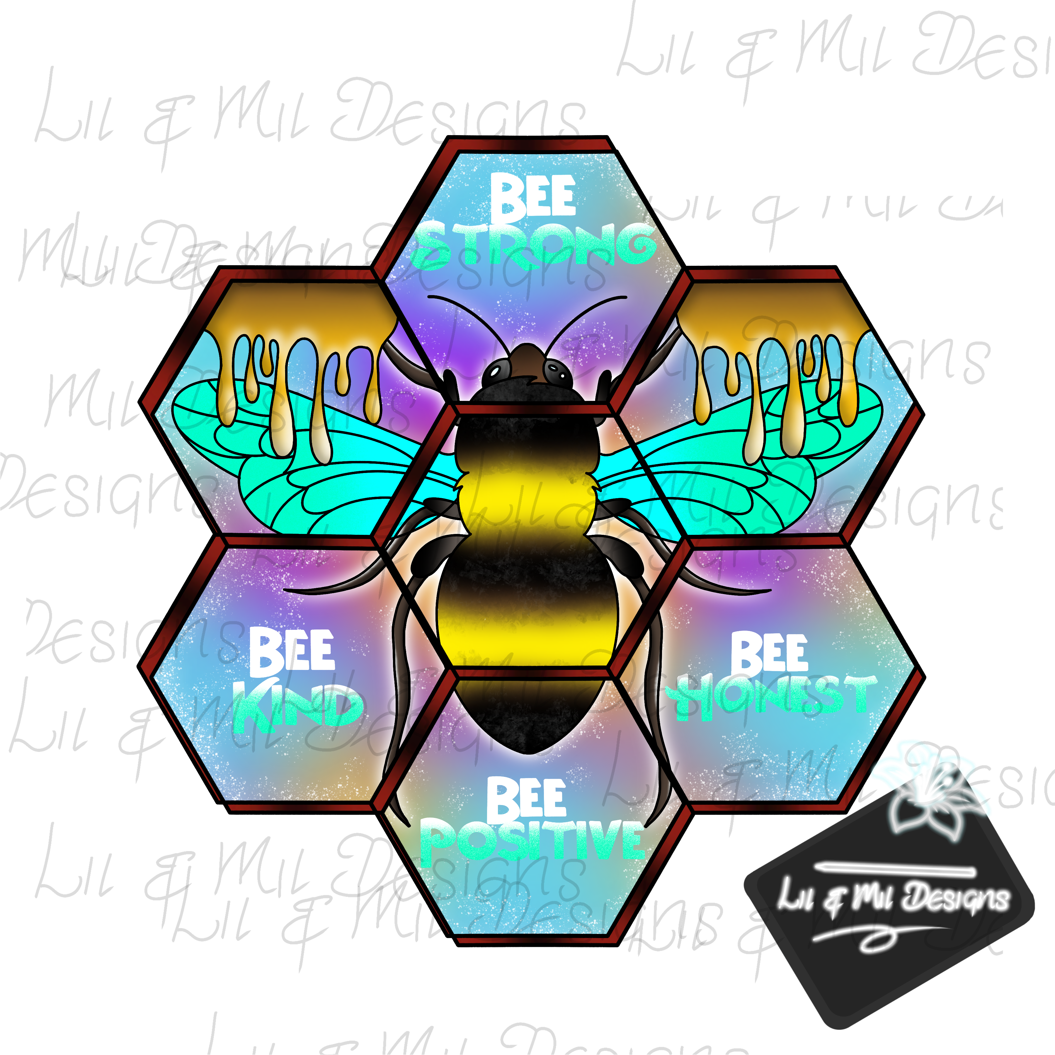 Hextober Honeycomb Bee Strong
