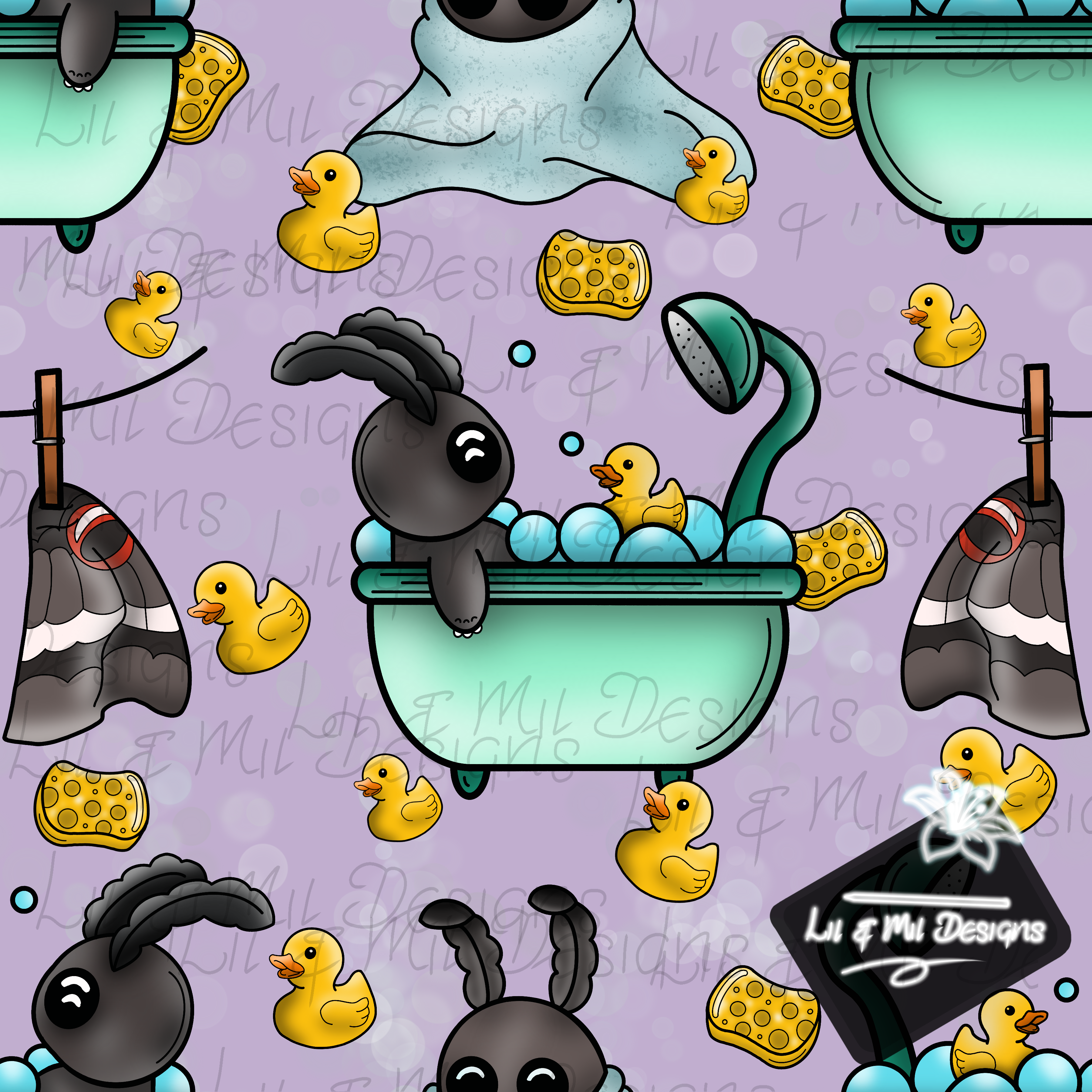 Hextober Cryptids. Splish Splash Mothman Bath